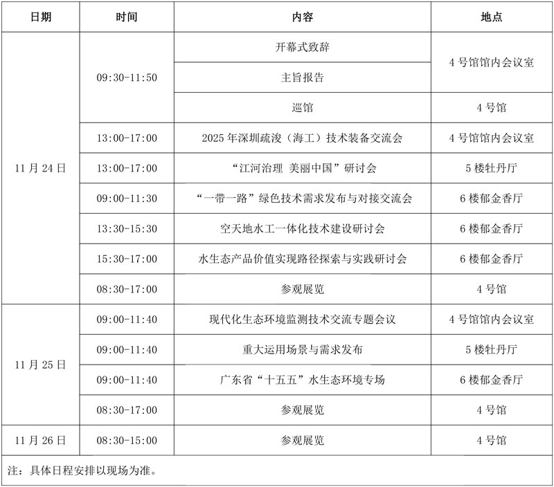 观展指南丨2025深圳国际水务科技博览会11月24日开幕，观展必读