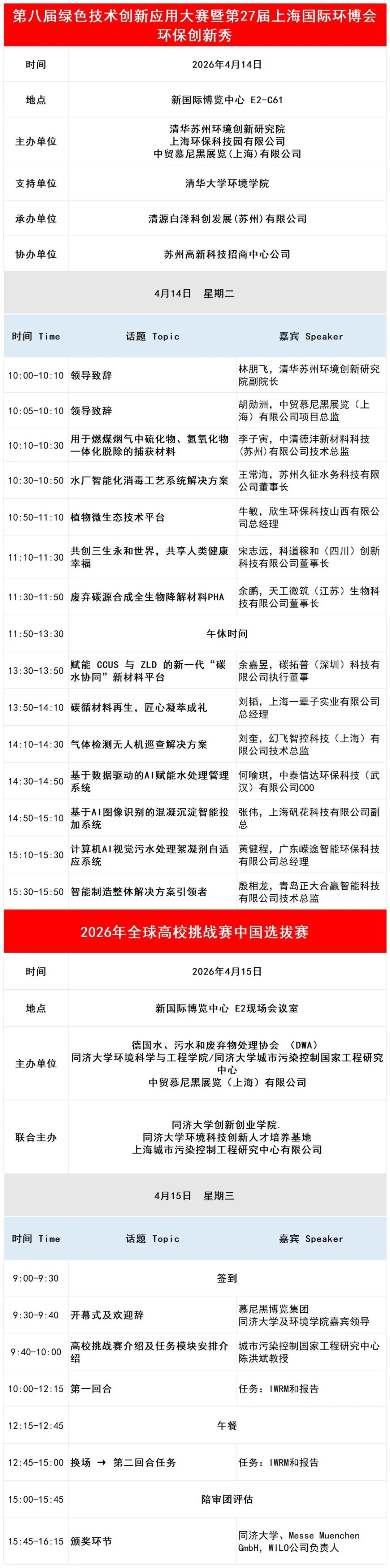 2026上海环博会30＋同期会议日程公布！